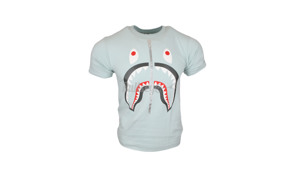 Bape Light Blue Shark Zip-Up T-shirt-Bullseye Sneaker Boutique
