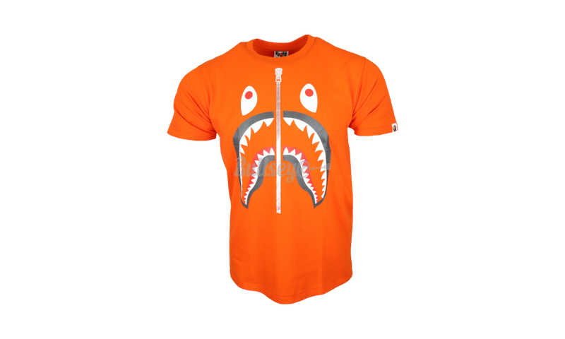 Bape Orange Shark Zip-Up T-Shirt-Urlfreeze Sneakers Sale Online