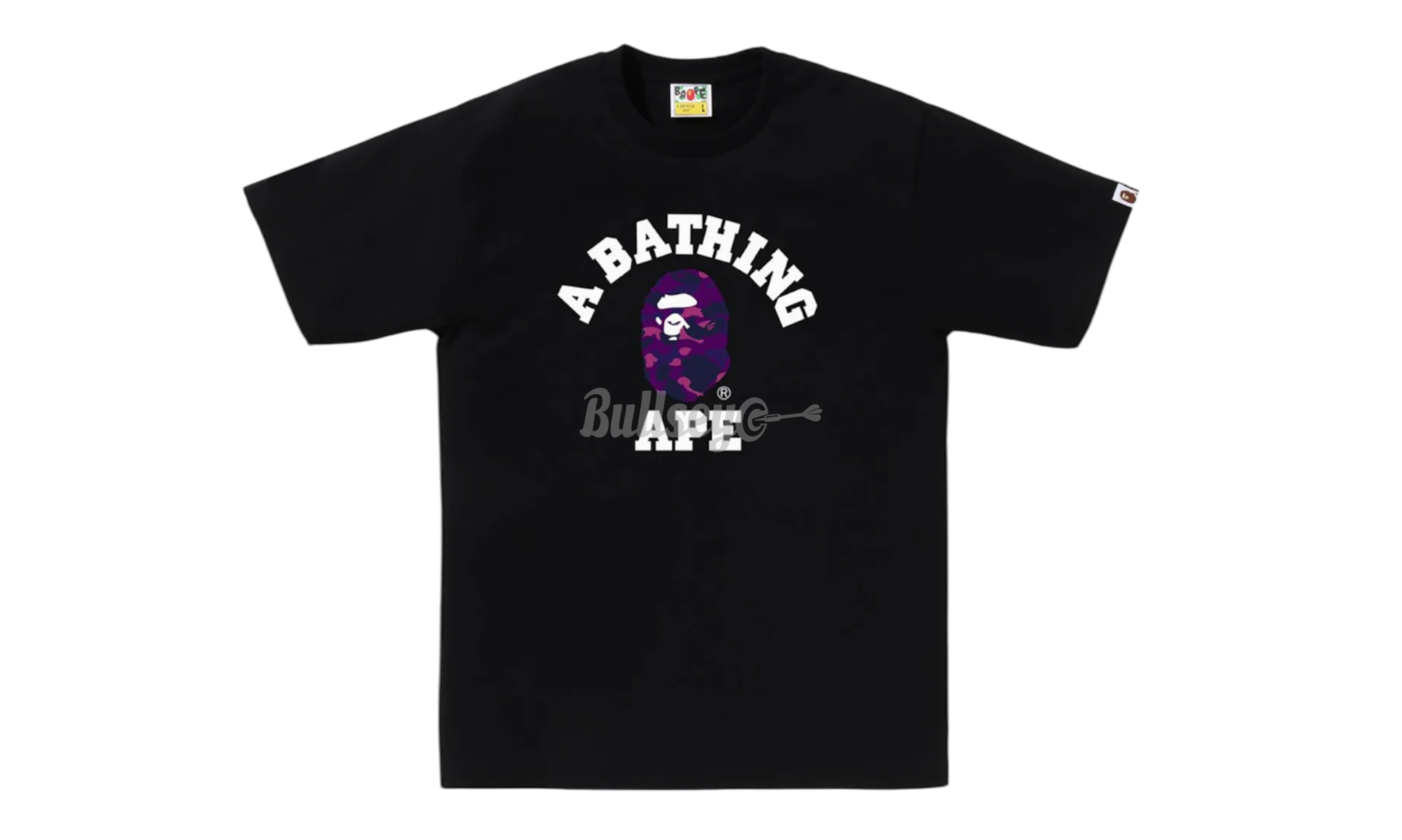 Bape Purple Camo College Black T-Shirt-Bullseye Sneaker Boutique