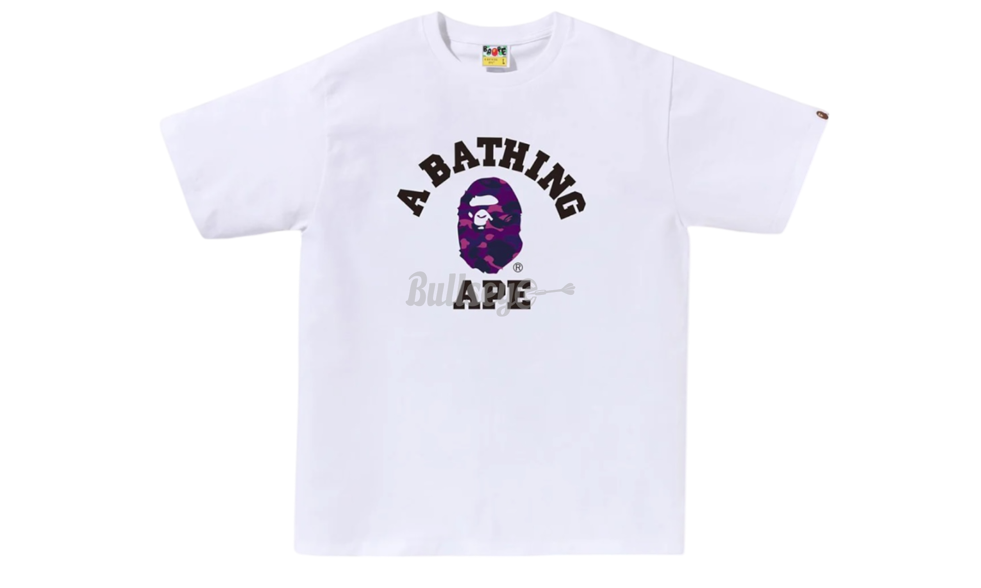 Bape Purple Camo College White T-Shirt-Bullseye Sneaker Boutique