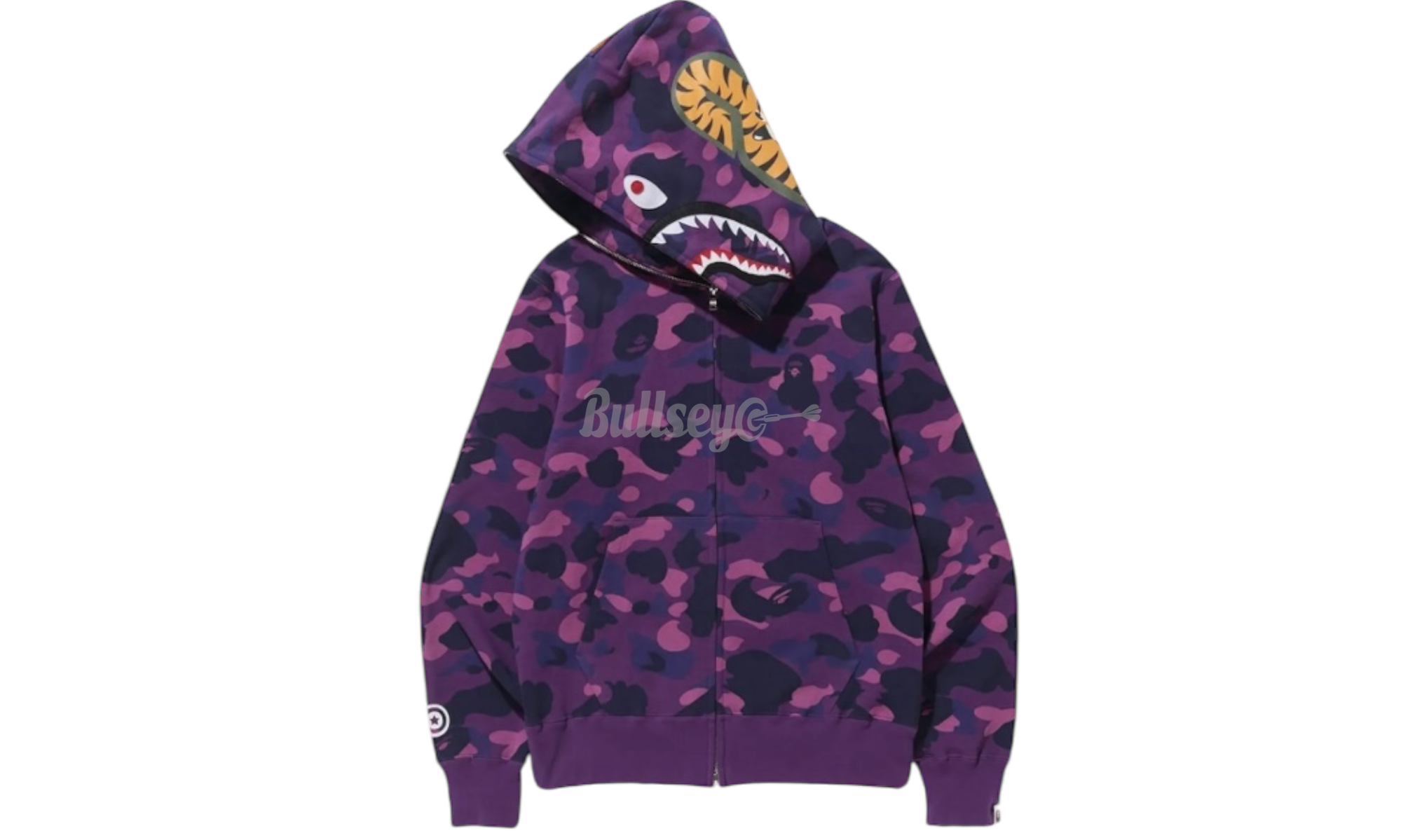 Bape Purple Camo Shark Full Zip Hoodie (FW21)