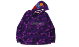 Bape Purple Camo Windstopper Shark Zip-Up Hoodie-Classic high-end mens shoes are an essential element of formal style
