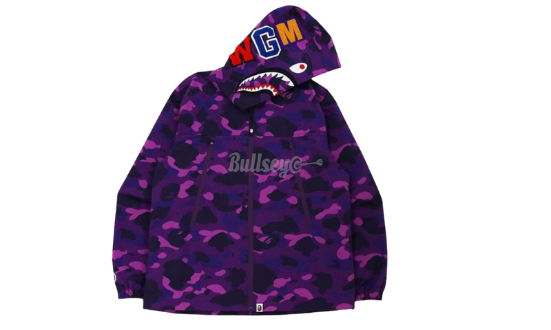 Bape Purple Camo Windstopper Shark Zip-Up Hoodie-Classic high-end mens shoes are an essential element of formal style