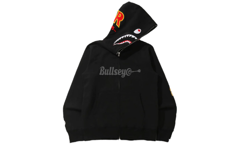 Bape black and white 2025 shark hoodie