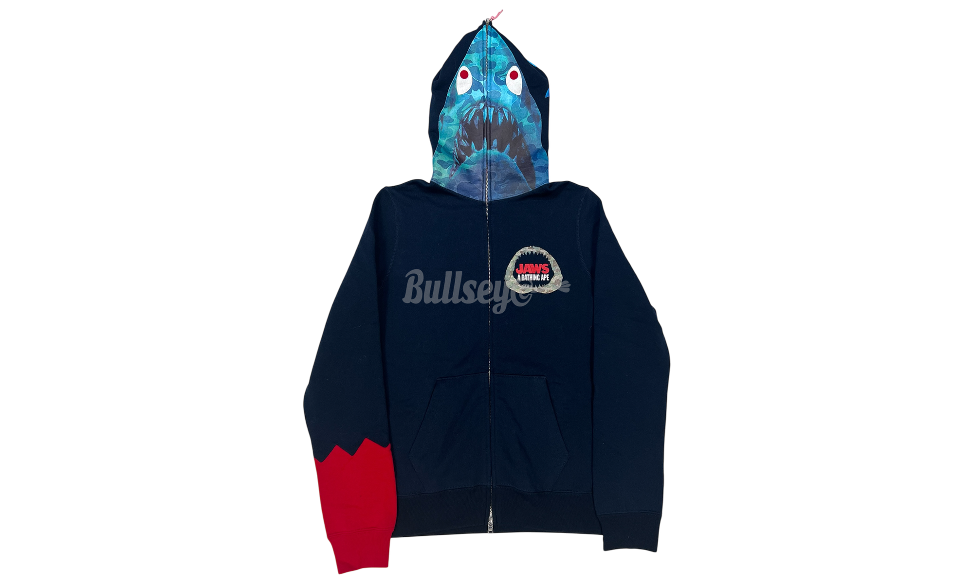 Bape × Jaws Shark Full Zip-Up Navy Hoodie-Bullseye Sneaker Boutique