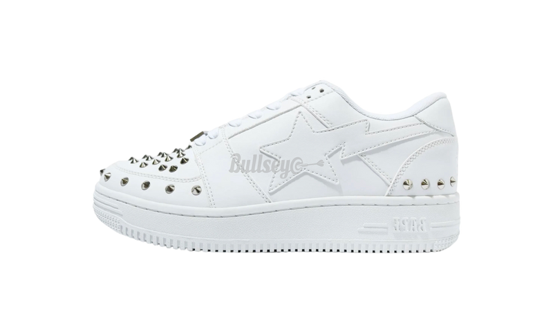 Bapesta 20th Anniversary White Silver Studded (PreOwned)-BLACK ORANGE WHITE Marathon Running Shoes Sneakers ML373MB