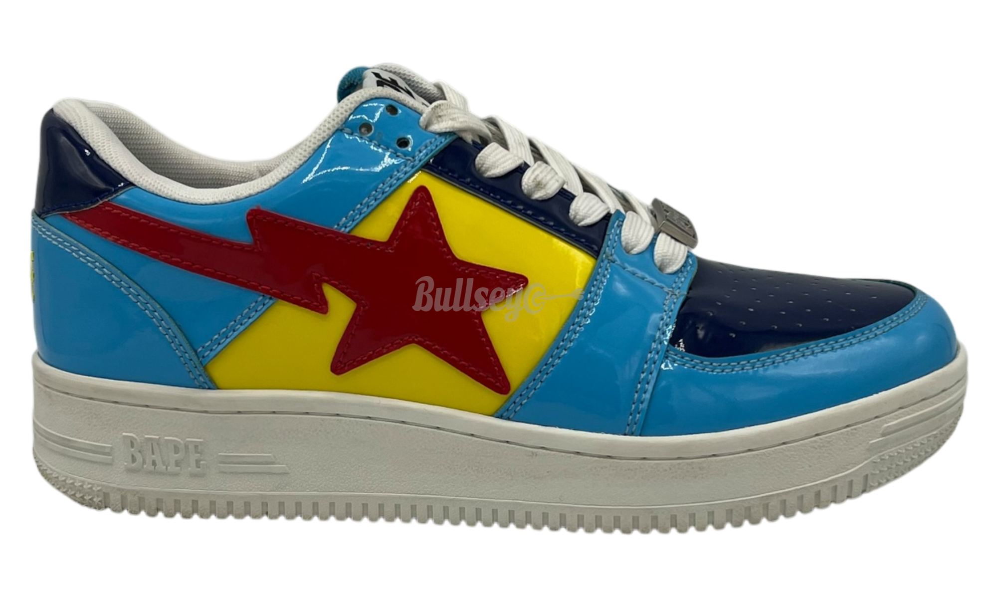 Bapesta Low "Color Block Yellow Navy Blue" (PreOwned)