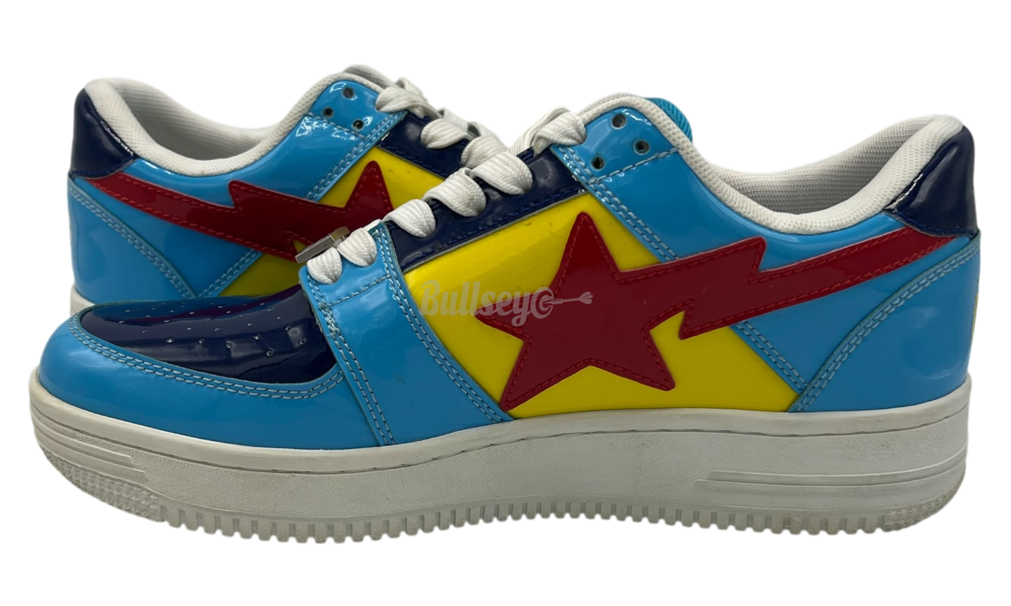 Bapesta Low "Color Block Yellow Navy Blue" (PreOwned)