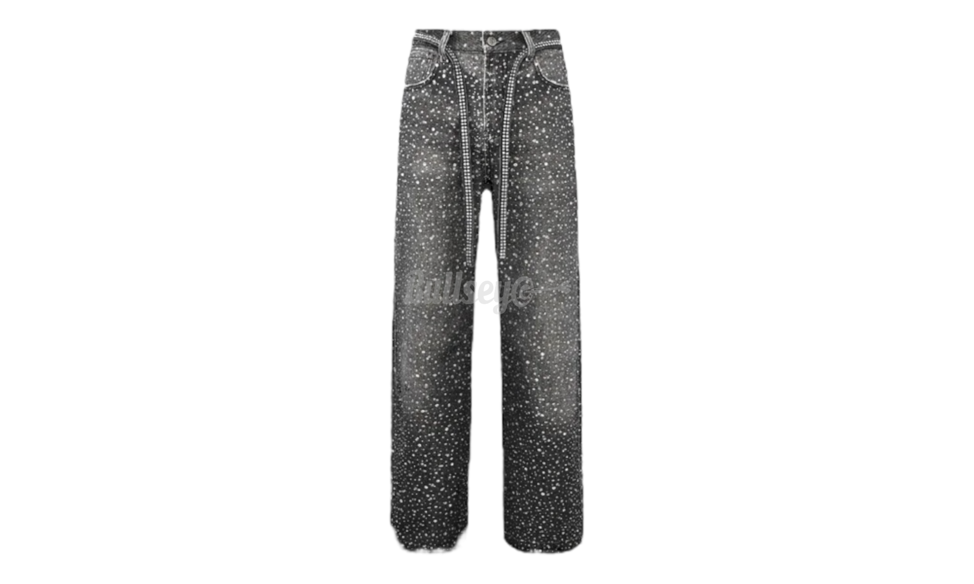 Birth of Royal Child 20k Swarovski Diamond Boro Denim Black Jeans-Bullseye Sneaker Boutique