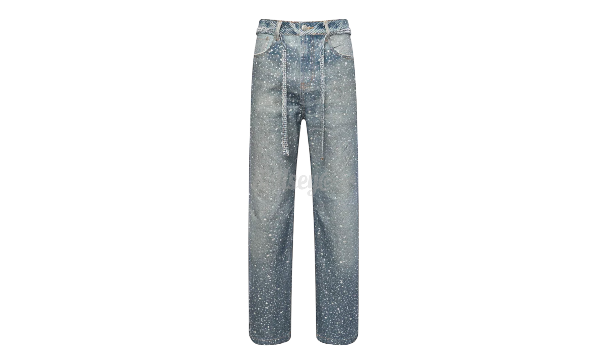 Birth of Royal Child 20k Swarovski Diamond Boro Denim Blue Jeans-Bullseye Sneaker Boutique