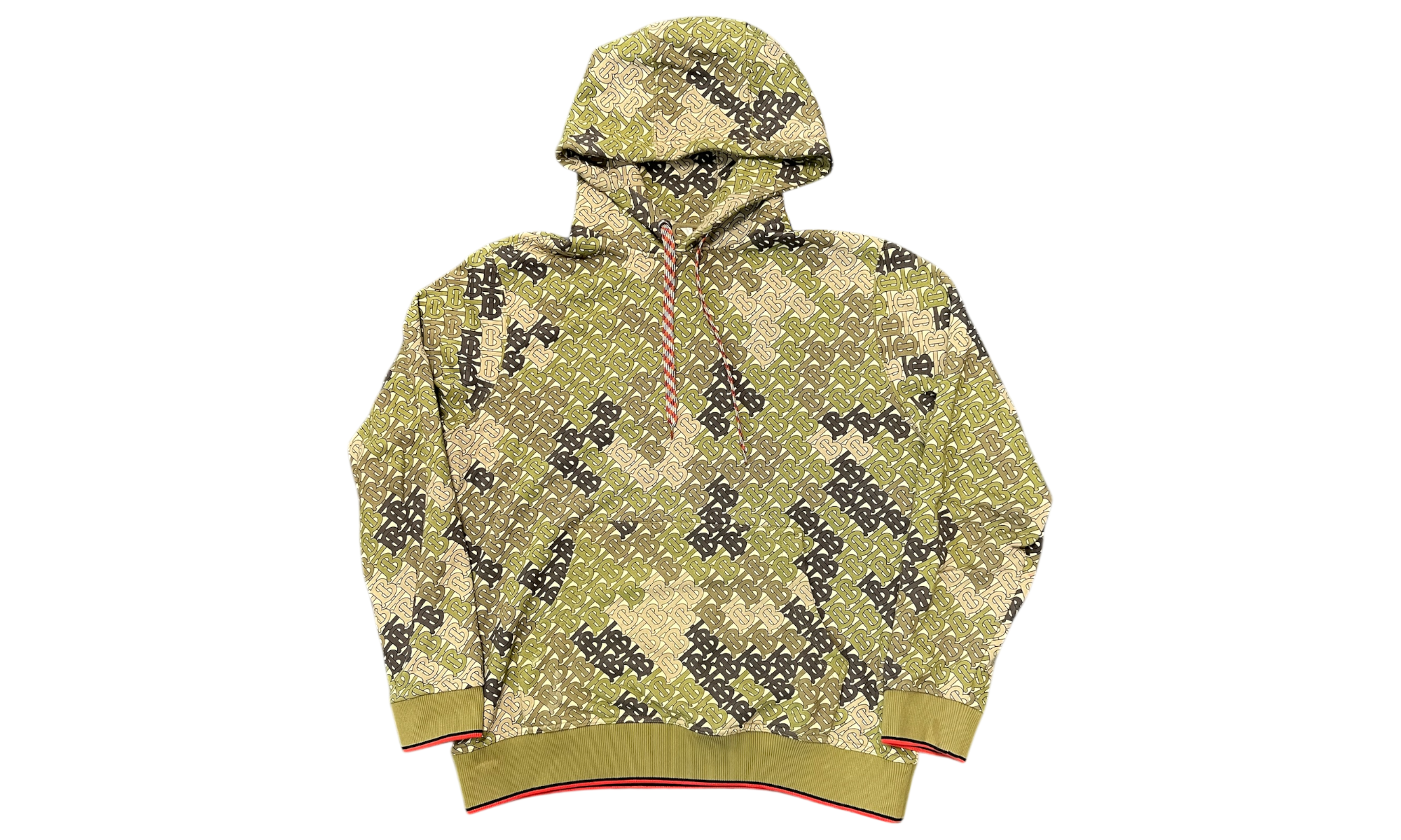 Burberry Green Monogram Pattern Green Hoodie (PreOwned)-Bullseye Sneaker Boutique