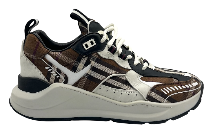 Burberry Vintage Check Cotton and Leather Sneaker (Preowned) (No Box)