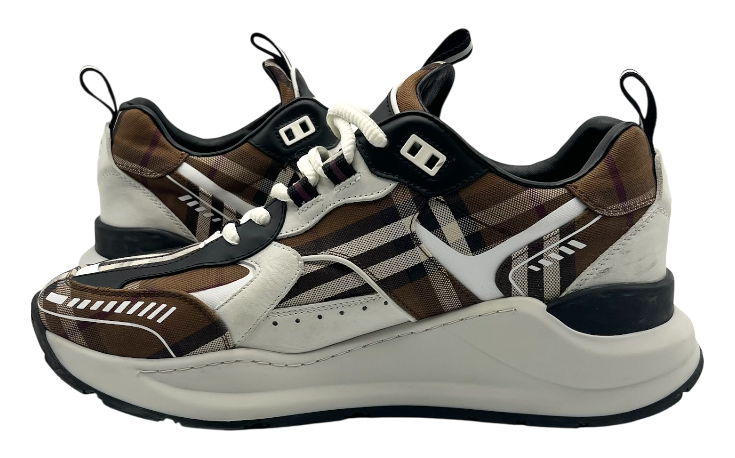 Burberry Vintage Check Cotton and Leather Sneaker (Preowned) (No Box)