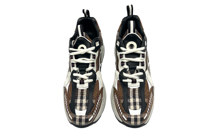 Burberry Vintage Check Cotton and Leather Sneaker (Preowned) (No Box)