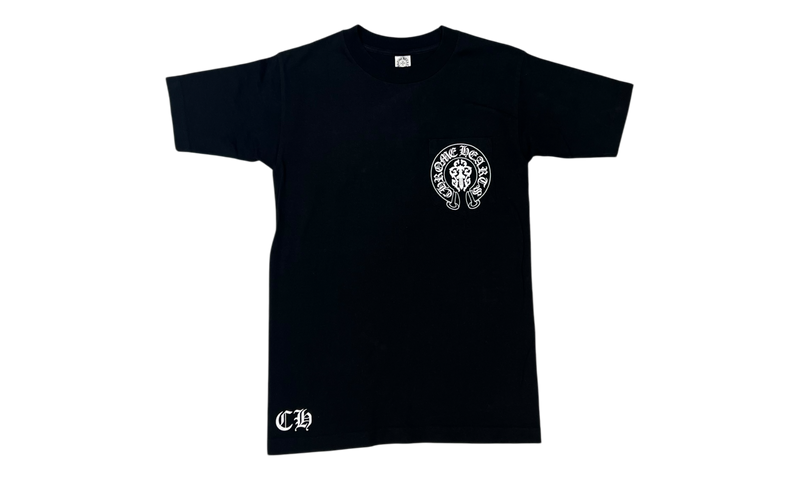 Chrome Hearts American Flag Scroll Logo Black T-Shirt