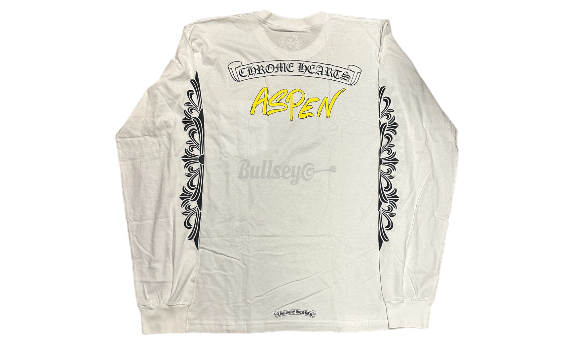 Chrome Hearts Aspen Scroll Logo White Longsleeve T-Shirt