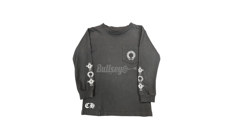 Chrome Hearts Black T-Bar Logo Longsleeve Kids T-Shirt (PreOwned)-joshua sanders velar lace up boots item