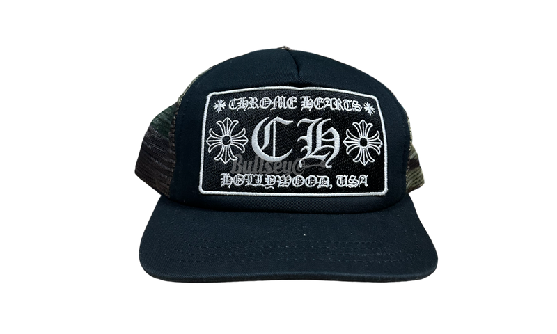 Chrome Hearts Black/Camo Trucker Hat-Nike Creighton Bluejays Replica Baseball Hat