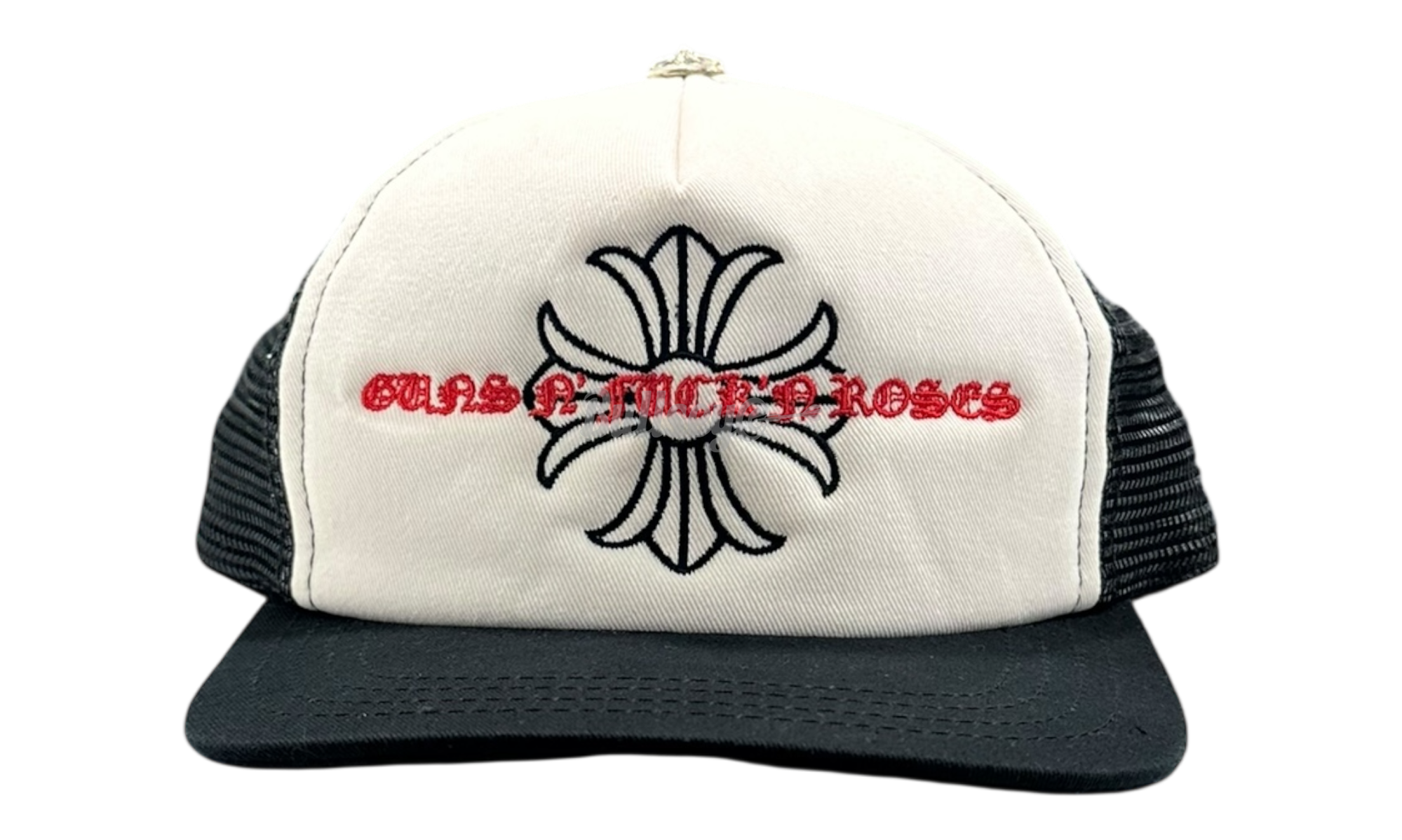 Chrome Hearts Black/White Guns N' Roses Trucker Hat-Bullseye Sneaker Boutique
