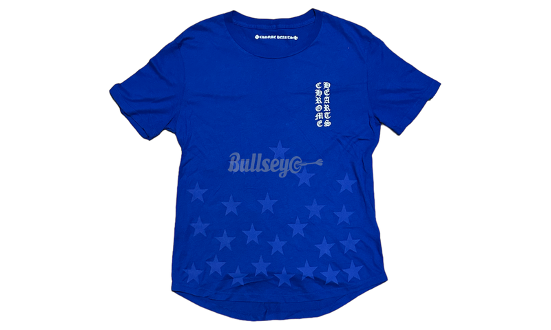 Chrome Hearts Blue Stars Scroll Label T-Shirt