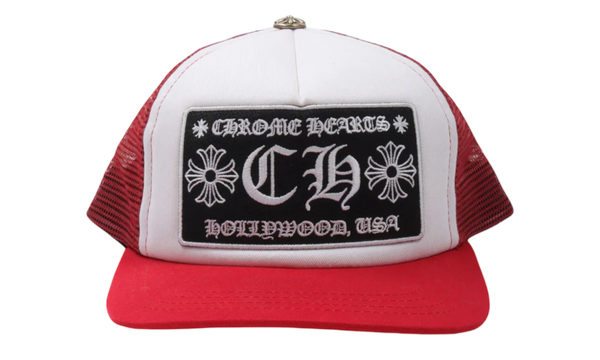 Chrome Hearts CH Hollywood Red Trucker Hat-Bullseye Sneaker Boutique