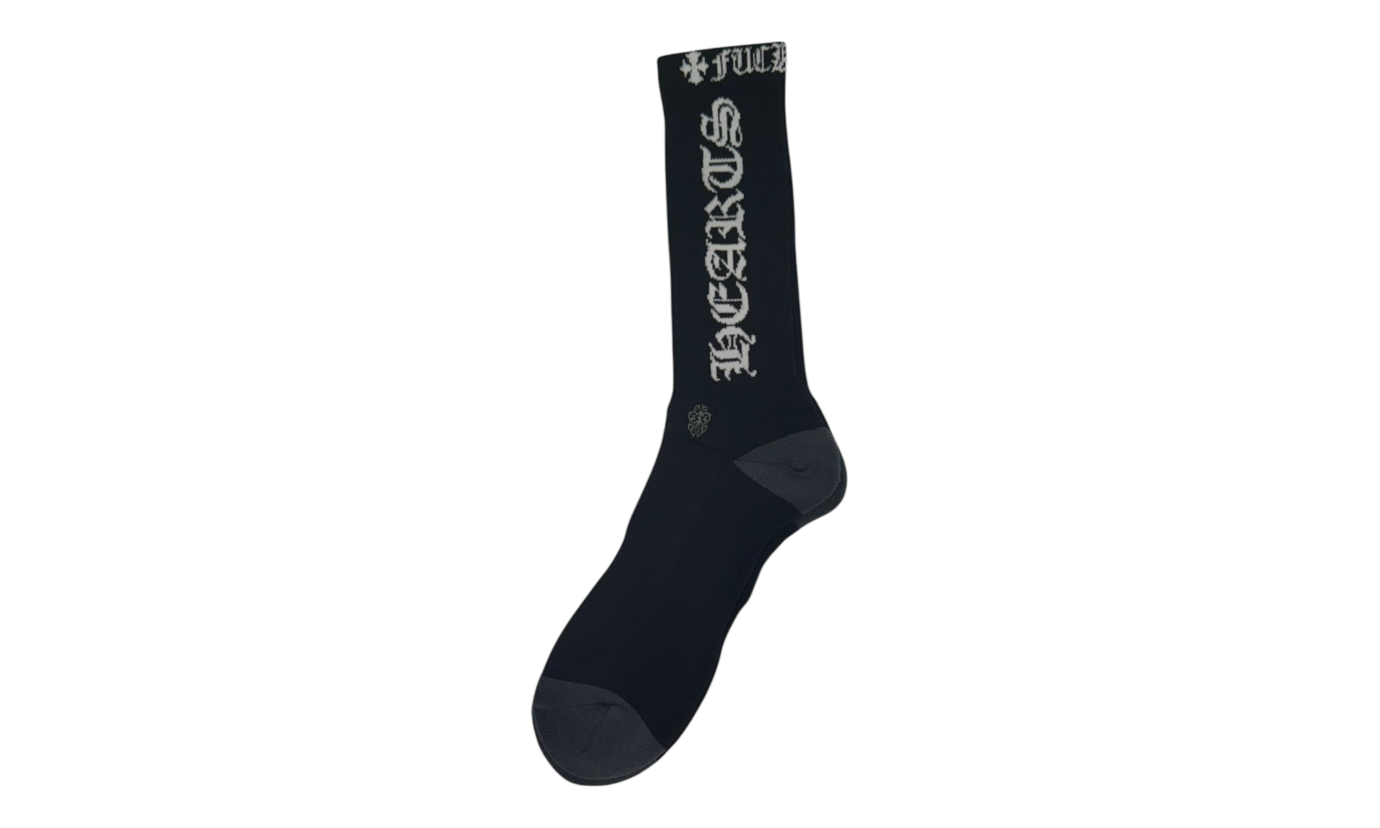 Chrome Hearts CH Logo Black/White Socks-Bullseye Sneaker Boutique