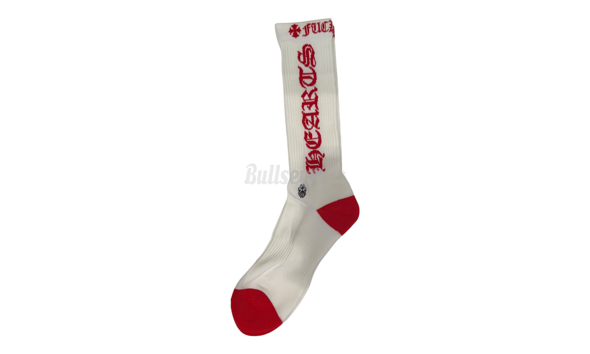 Chrome Hearts CH Logo White/Red Socks-Bullseye Sneaker Boutique