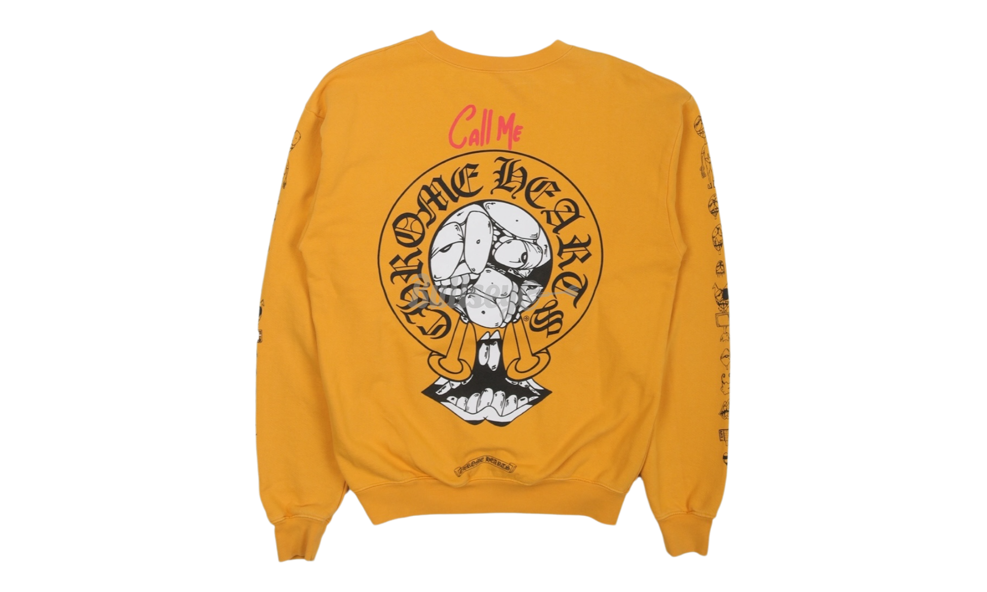 Chrome Hearts Call Me Yellow Crewneck-Bullseye Sneaker Boutique