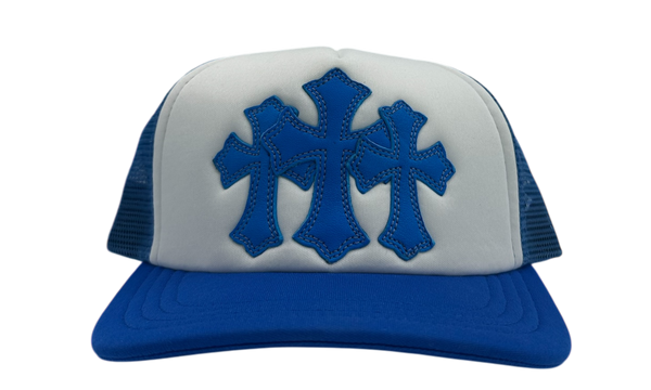 Chrome Hearts Cemetery Cross Blue Trucker Hat-Jordan 1 Mid Schuh für jüngere Kinder Braun