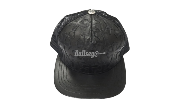 Chrome Hearts Cemetery Cross Leather Stitched Trucker Hat-Bullseye Sneaker Boutique