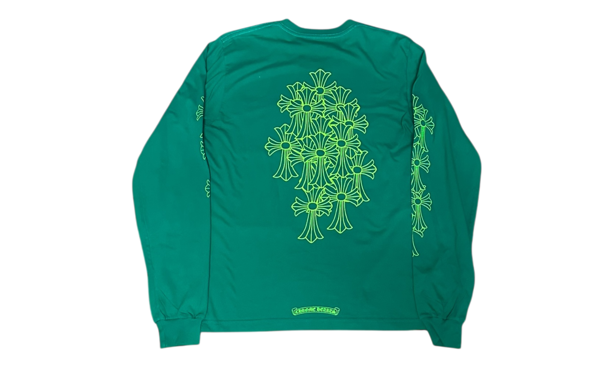 Chrome Hearts Cemetery Cross Longsleeve Green T-Shirt (PreOwned)