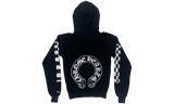 Chrome Hearts Chomper Leather Patch Double Hooded Black Hoodie