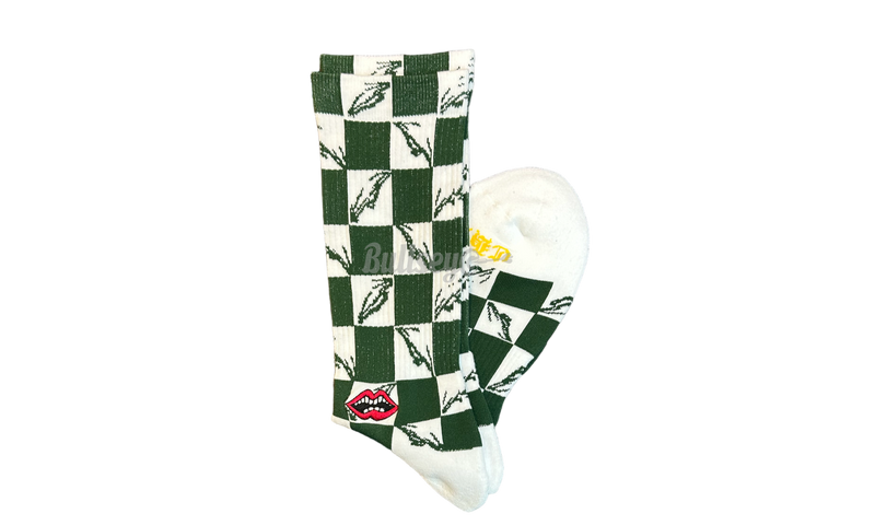 Chrome Hearts Chomper Socks Green-slip-on shoes Black