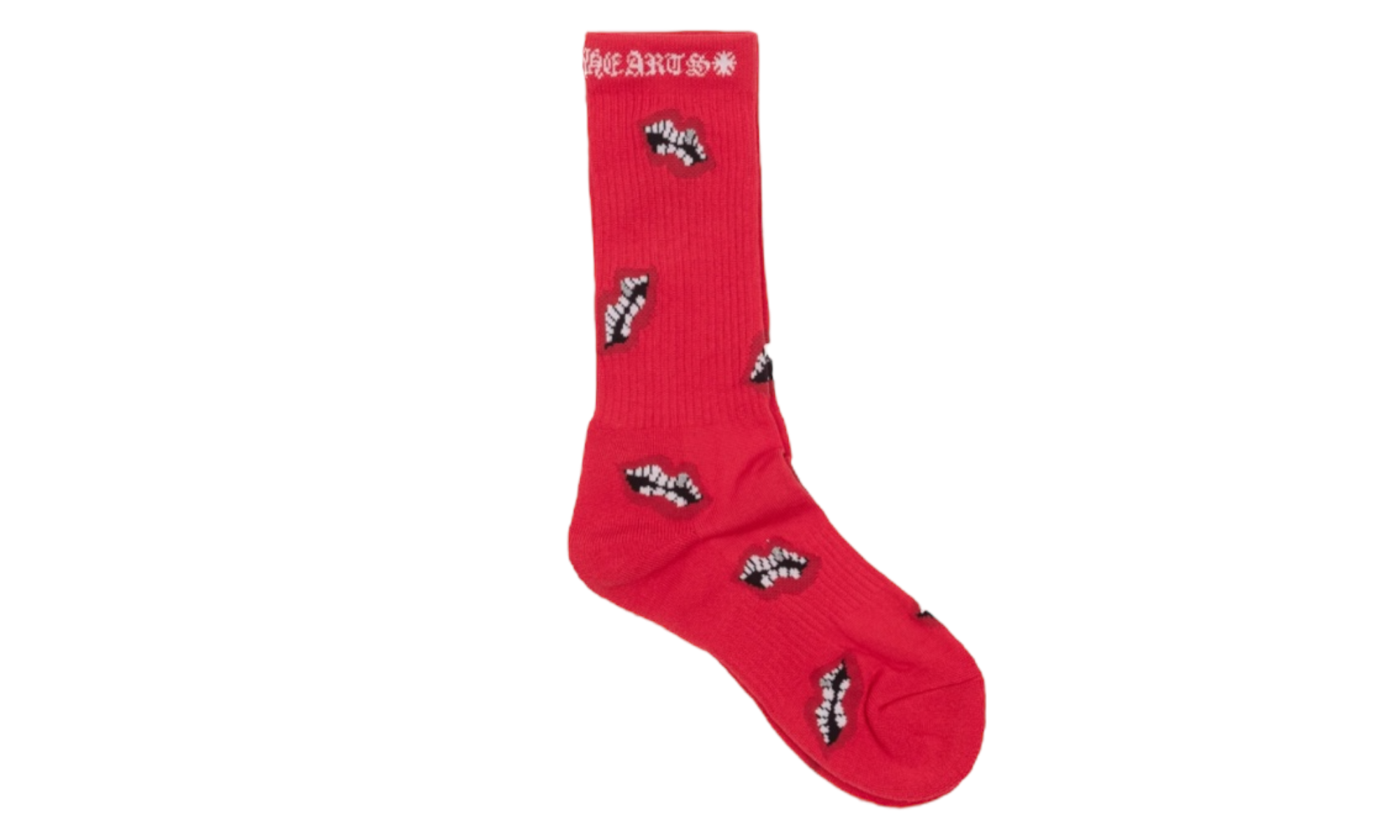 Chrome Hearts Chomper Socks "Red" (1 Pack)-Bullseye Sneaker Boutique