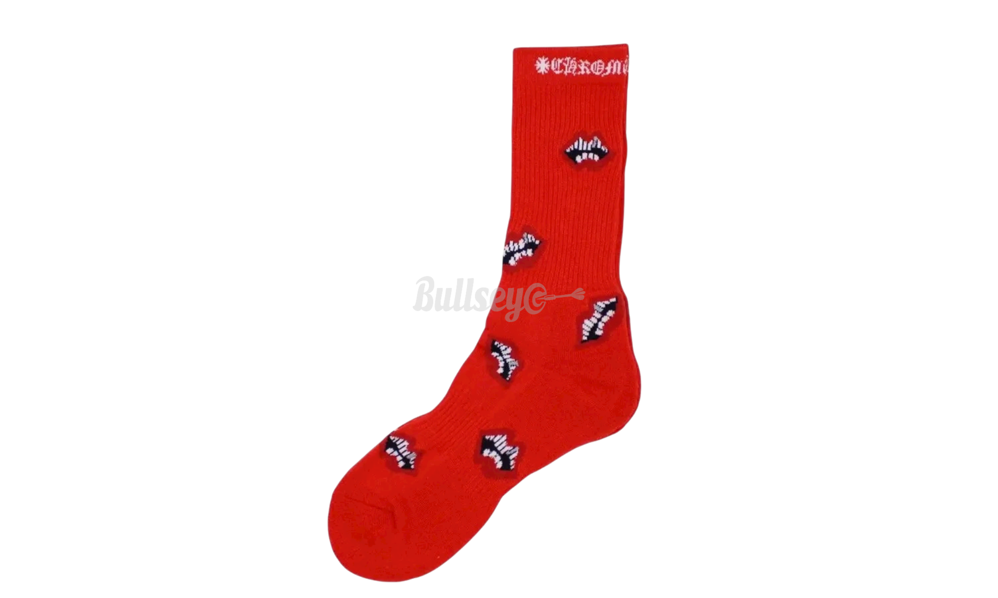 Chrome Hearts Chomper Socks "Red" (1 Pack)-Bullseye Sneaker Boutique