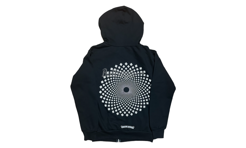 Chrome Hearts Circle Black Zip-Up Hoodie-Boot Caterpillar sty10014 o228 taille