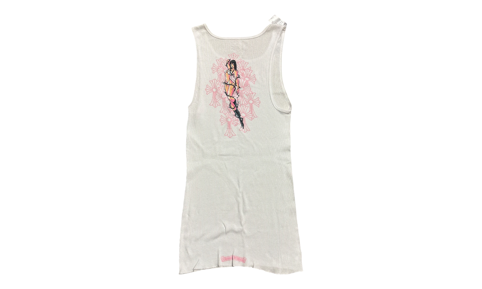 Chrome Hearts Deadly Doll White Tank Top (PreOwned)-Bullseye Sneaker Boutique