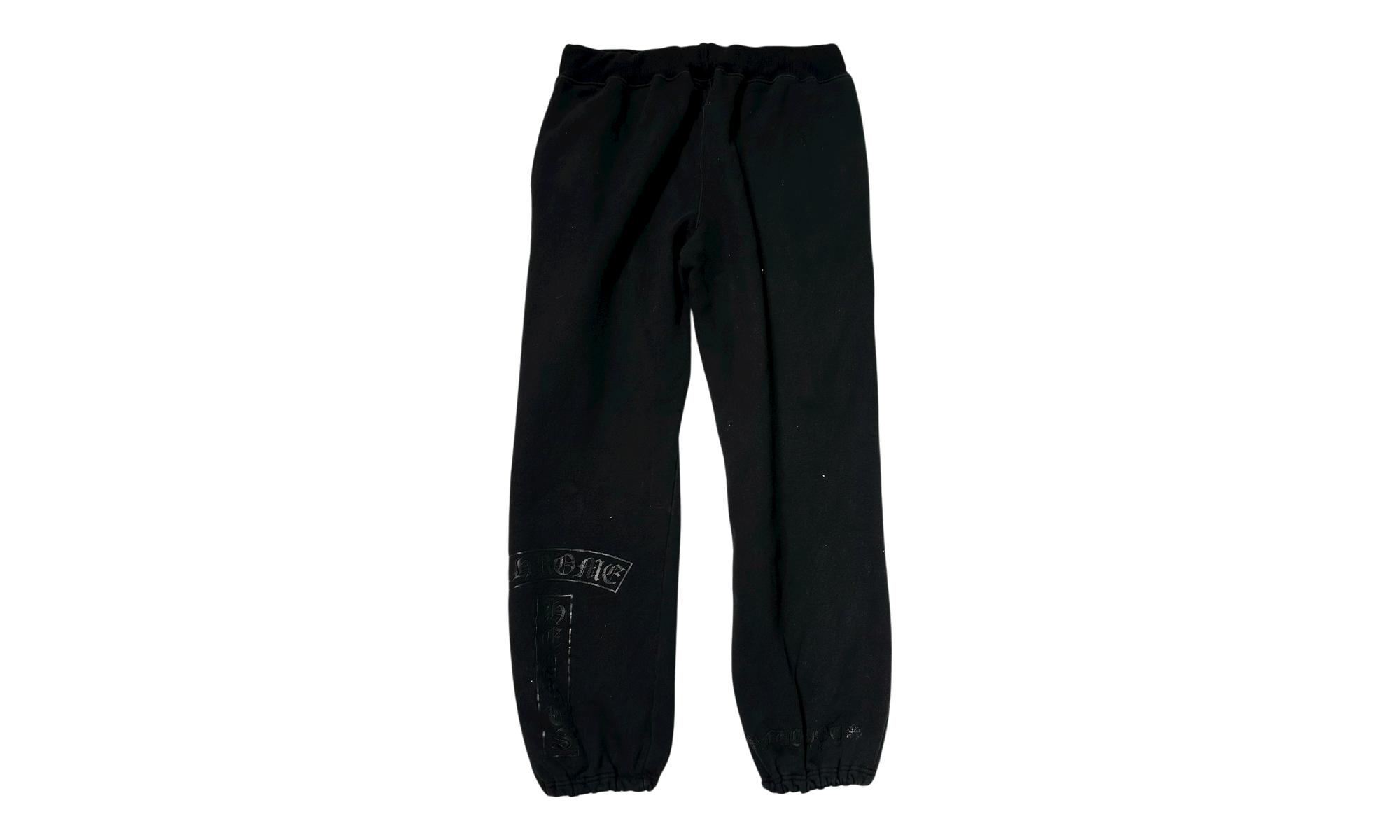 Chrome Hearts Embroidered Cross T-Bar Black Sweatpants (PreOwned)