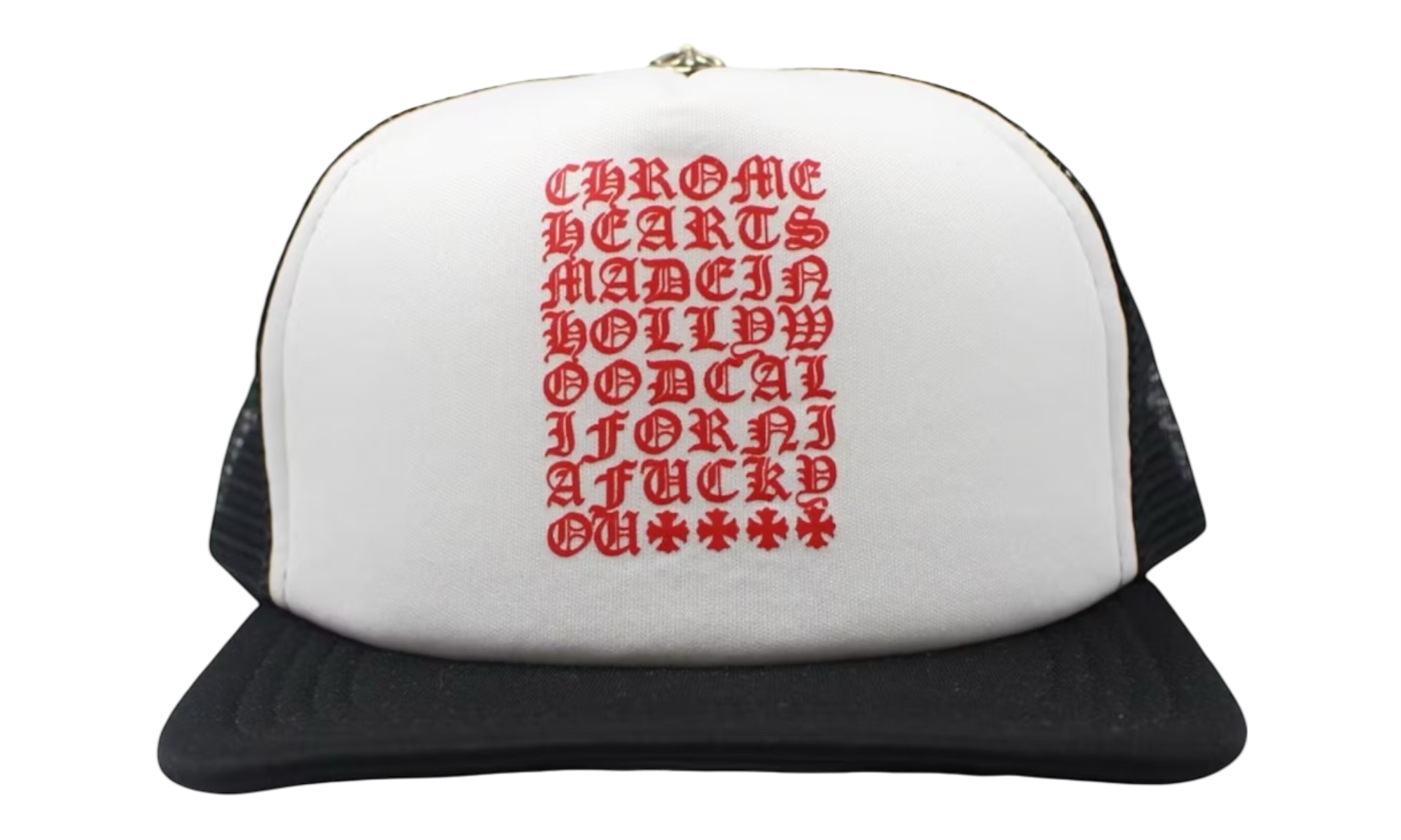 Chrome Hearts Eye Chart Trucker Hat-Bullseye Sneaker Boutique