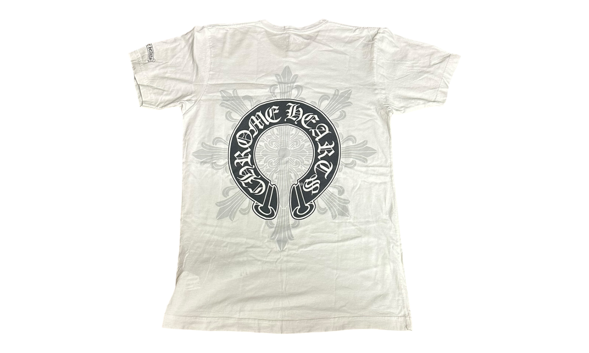 Chrome Hearts Floral Horseshoe Vintage White T-Shirt-Bullseye Sneaker Boutique