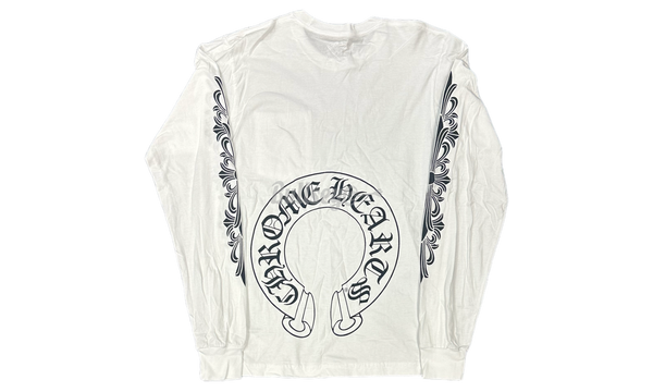 Chrome Hearts Floral Horseshoe White Longsleeve T-Shirt-Bullseye Sneaker Boutique