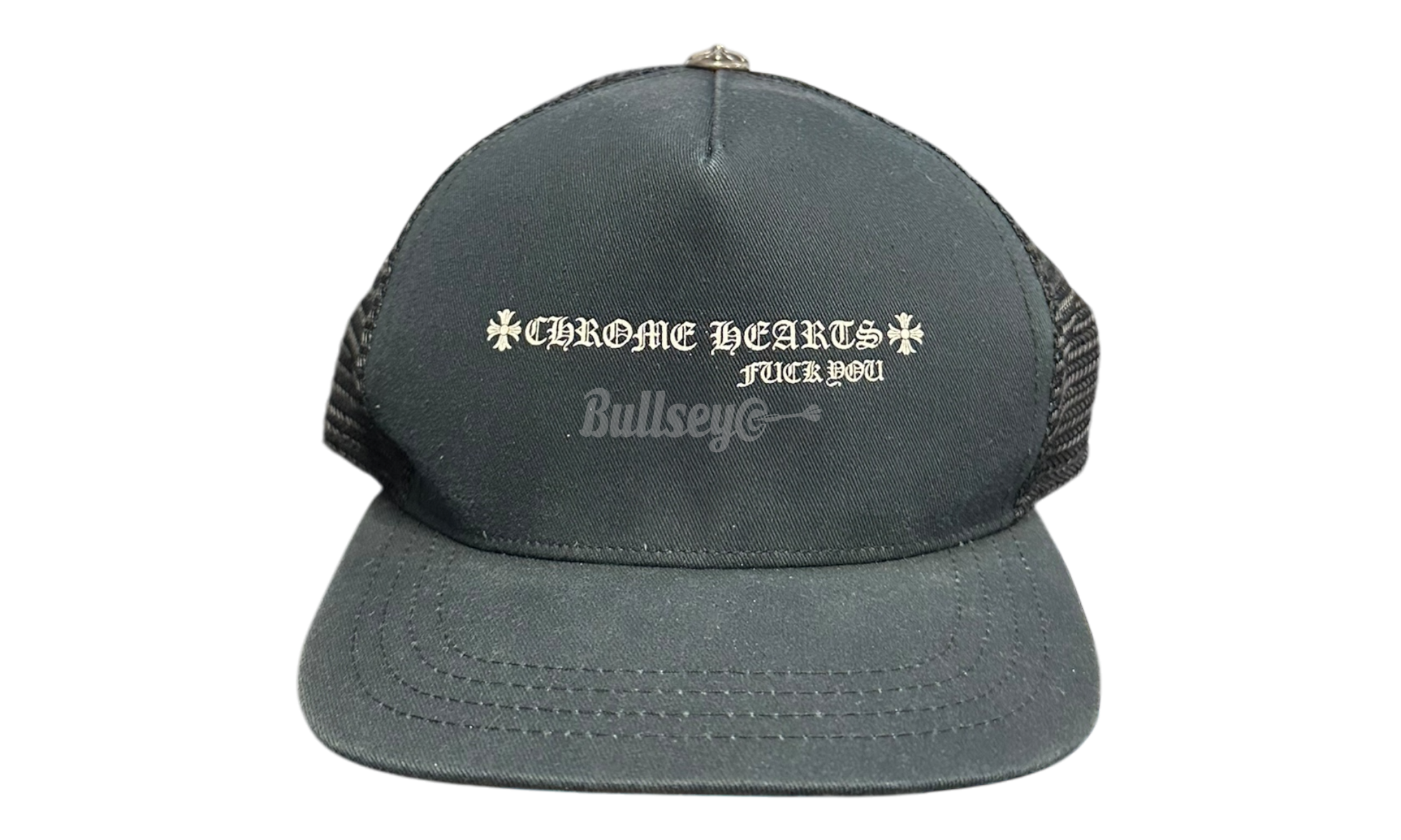 Chrome Hearts Fuck You Print Black Trucker Hat (PreOwned)-Bullseye Sneaker Boutique
