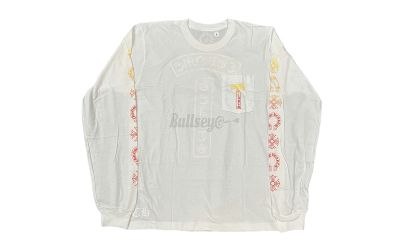 Chrome Hearts Gradient T-Bar White Longsleeve T-Shirt-Bullseye Sneaker Fresh Boutique