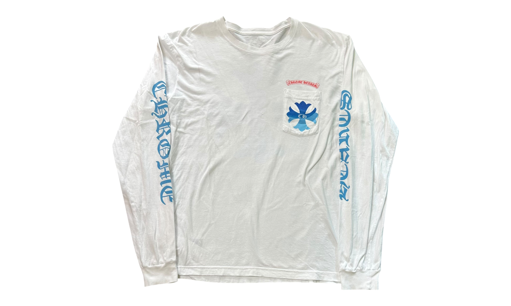 Chrome Hearts Harajuku Exclusive White/ Blue Longsleeve T-Shirt (PreOwned)