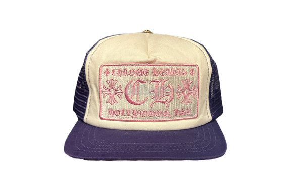 Chrome Hearts Hollywood Pink/Purple CH Trucker Hat-Bullseye Sneaker Boutique