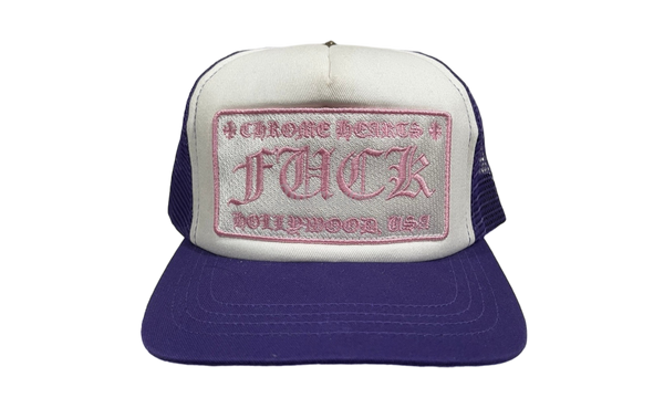Chrome Hearts Hollywood Pink/Purple Fuck Trucker Hat-Bullseye Sneaker Boutique