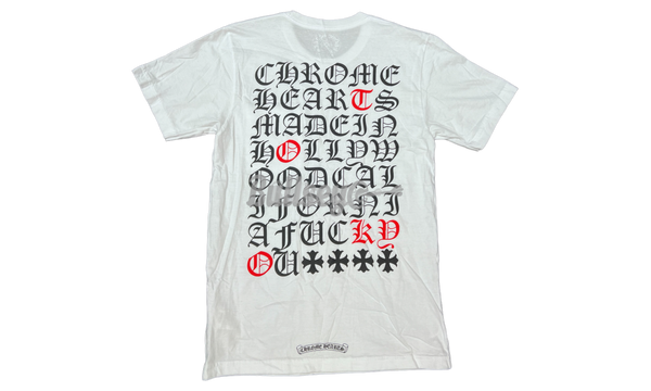 Chrome Hearts Hollywood Script White T-Shirt-to pair up with MJs Dream Team inspired shoes