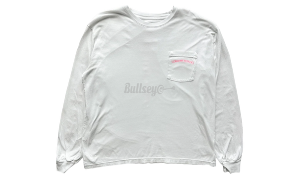 Chrome Hearts Hollywood USA Pink Letter White Longsleeve T-Shirt-Bullseye Kids Sneaker Boutique