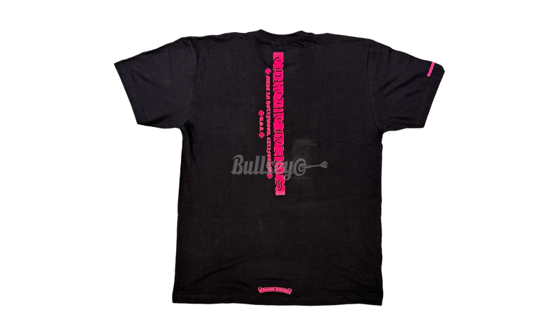 Chrome Hearts Hollywood USA Pink Letters Black T-Shirt-Urlfreeze Sneakers Sale Online