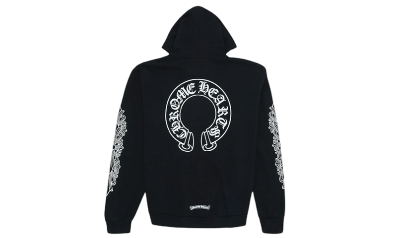 Chrome Hearts Horseshoe Floral Black Hoodie-Bullseye Sneaker Boutique